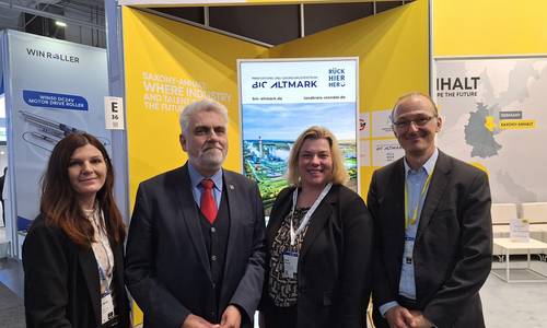 Maria Schröder-Wendt Landkreis Stendal, Prof. Dr. Armin Willingmann Wissenschaftsminister, Sandra Slusarek Hansestadt Stendal, Dr. Robert Franke IMG Sachsen-Anhalt